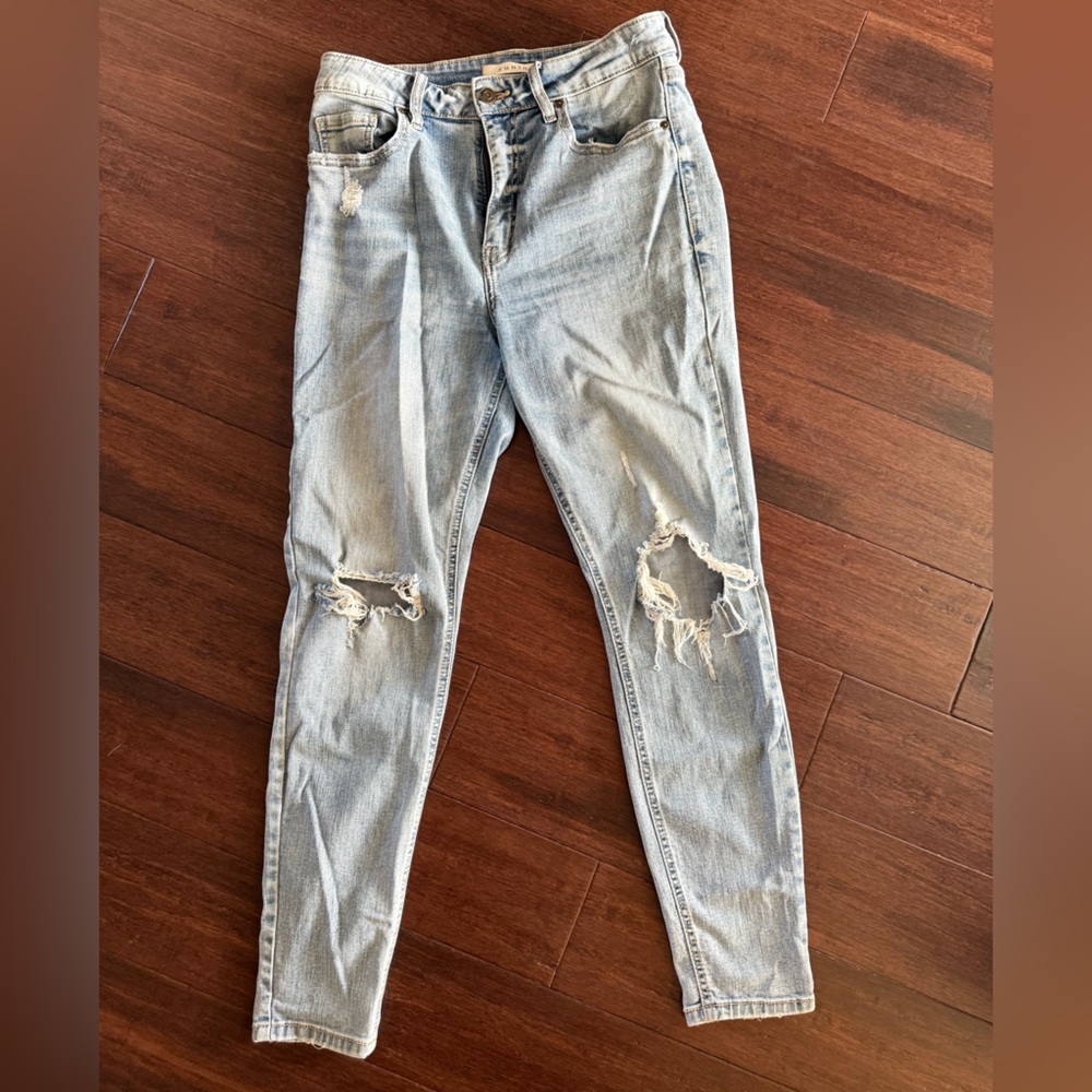 Eunina Light Blue Distressed Women Jeans